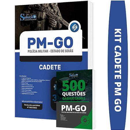 Kit Apostila Concurso PM GO - Cadete + Caderno de Questões