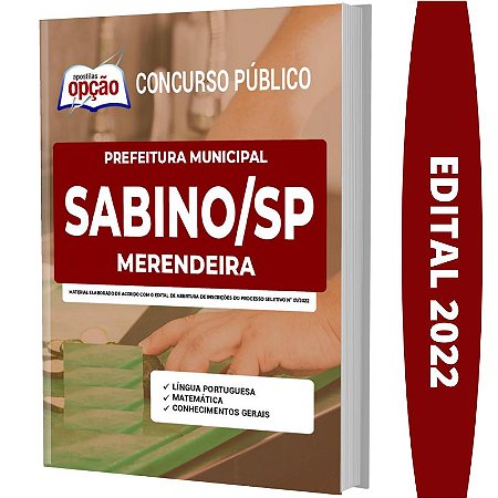 Apostila Prefeitura Sabino SP - Merendeira