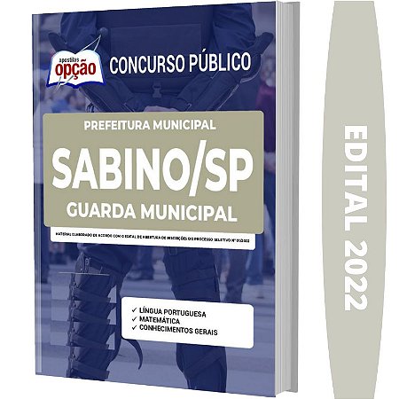 Apostila Prefeitura Sabino SP - Guarda Municipal