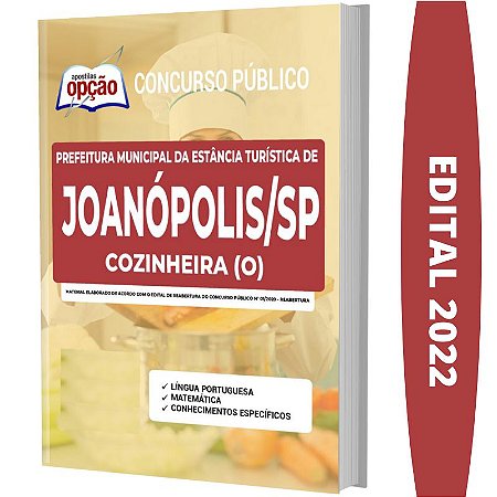 Apostila Concurso Joanópolis SP - Cozinheira (o)