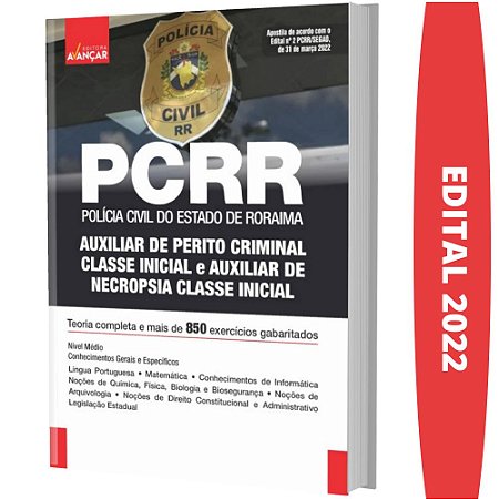 Apostila PC RR - Auxiliar de Perito Criminal Classe Inicial