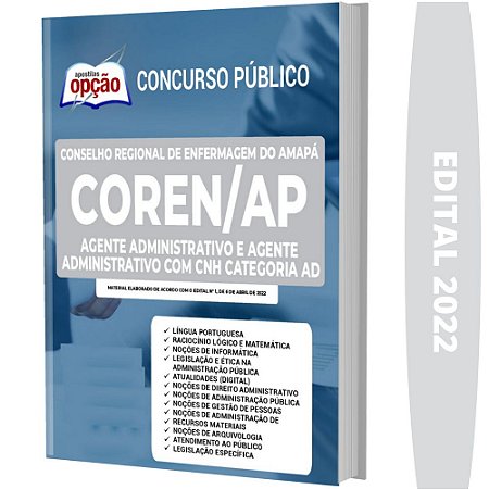 Apostila Concurso COREN AP - Agente Administrativo