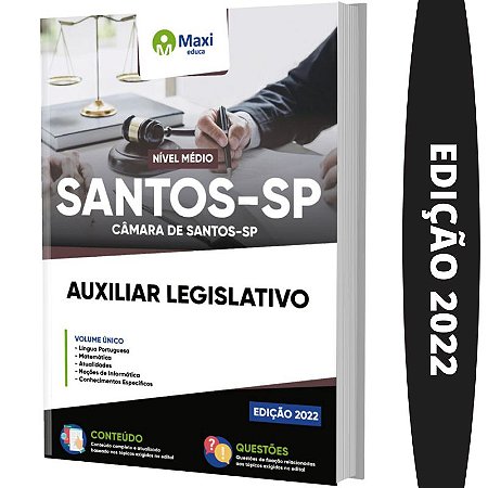 Apostila Câmara de Santos SP - Auxiliar Legislativo