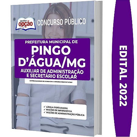 Apostila Pingo D’Água MG - Auxiliar de Administração