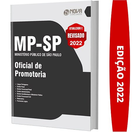 Apostila Concurso MP SP - Oficial de Promotoria 1 - Solução Cursos e  Concursos