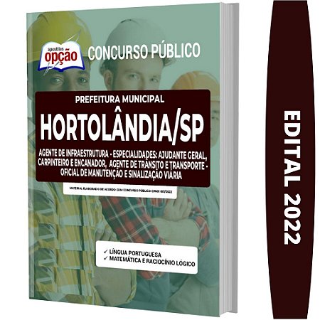 Apostila Hortolândia SP Ajudante Geral Carpinteiro Encanador