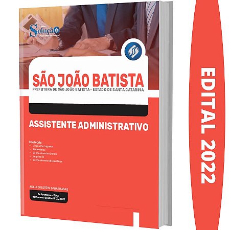 Apostila Concurso São João Batista Assistente Administrativo