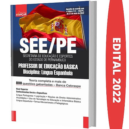Apostila Concurso SEE PE - PROFESSOR DE LÍNGUA ESPANHOLA