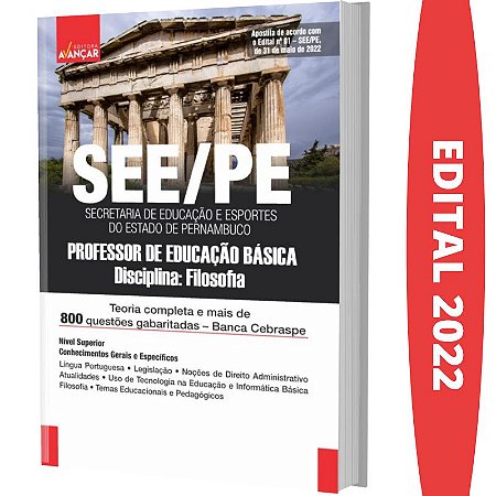 Apostila Concurso SEE PE - PROFESSOR DE FILOSOFIA