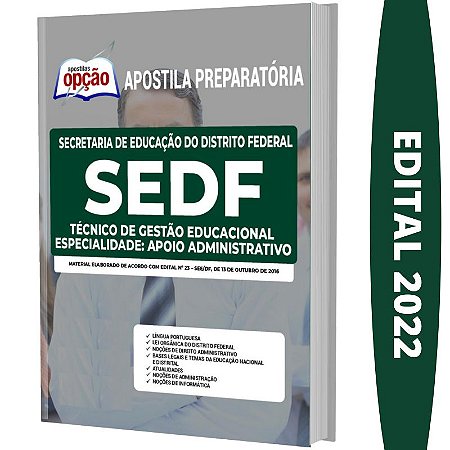 Apostila Concurso SEDF - Especialidade Apoio Administrativo