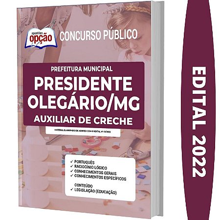 Apostila Presidente Olegário MG - Auxiliar de Creche