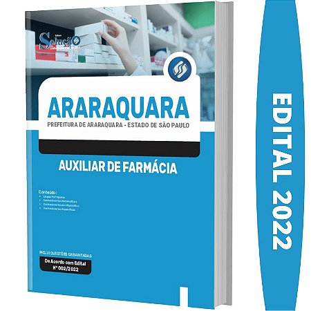 Apostila Prefeitura Araraquara SP - Auxiliar de Farmácia