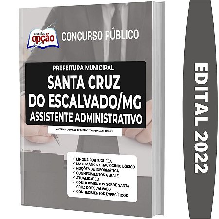 Apostila Santa Cruz do Escalvado Assistente Administrativo