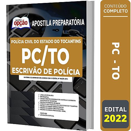 Apostila Concurso PC TO - Escrivão de Polícia do Tocantins