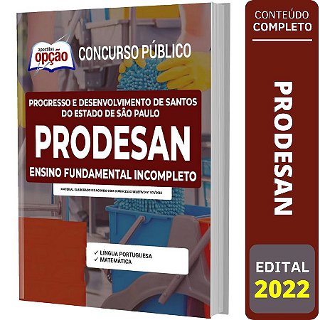 Apostila PRODESAN SP - Ensino Fundamental Incompleto