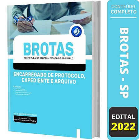 Apostila Prefeitura Brotas SP - Encarregado de Protocolo