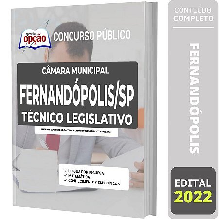 Apostila Câmara Fernandópolis - SP - Técnico Legislativ
