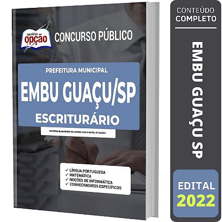 Apostila Concurso Embu Guaçu SP - Escriturário