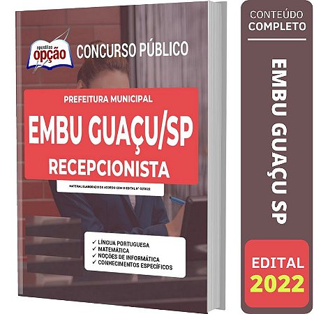 Apostila Concurso Embu Guaçu SP - Recepcionista