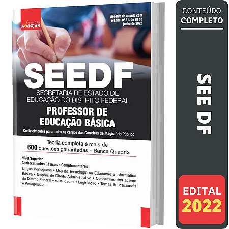 Apostila Concurso SEDF - CARGOS DA CARREIRA DE MAGISTÉRIO