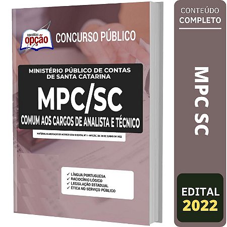 Apostila MPC SC - Comum aos Cargos de Analista e Técnico