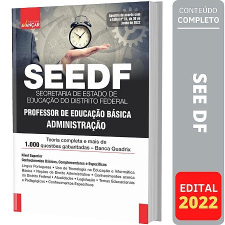Apostila SEDF - PROFESSOR DE EDUCAÇÃO BÁSICA - ADMINISTRAÇÃO