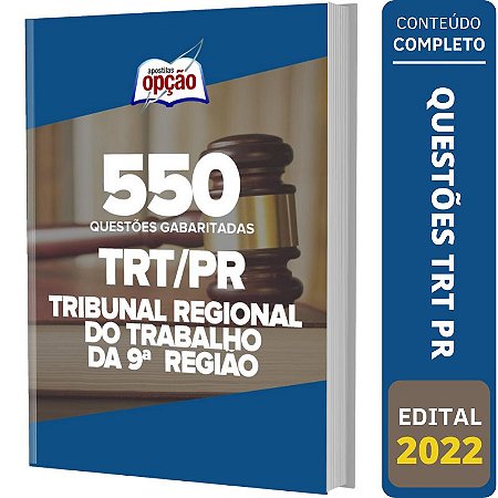 Caderno de Testes TRT PR - Questões Gabaritadas