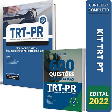 Kit Apostila TRT PR - Técnico Area Administrativa + Testes