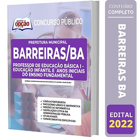 Apostila Prefeitura Barreiras BA - Peb 1 Educação Infantil