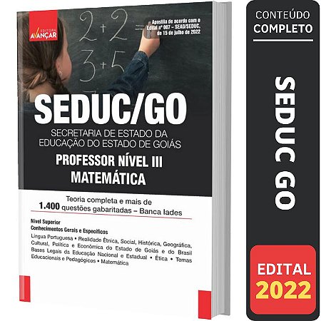 Apostila Concurso SEDUC GO - PROFESSOR DE MATEMÁTICA