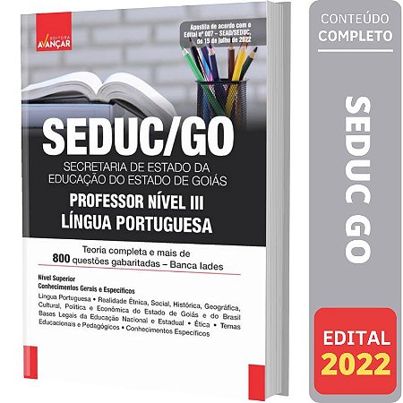 Apostila Concurso SEDUC GO - PROFESSOR DE LÍNGUA PORTUGUESA