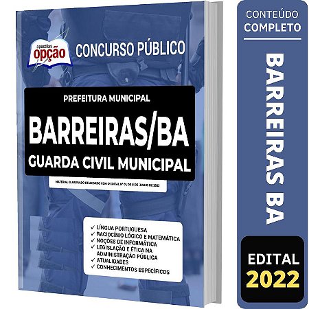 Apostila Prefeitura de Barreiras BA - Guarda Civil Municipal