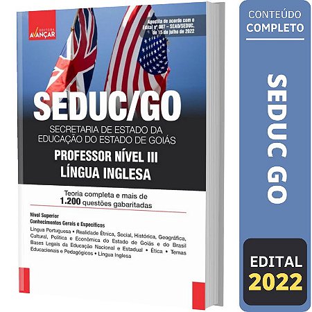 Apostila Concurso SEDUC GO - PROFESSOR LÍNGUA INGLESA