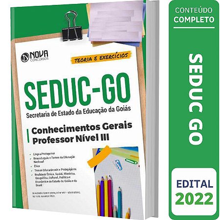 Apostila SEDUC GO - Professor Nível 3 (Conhecimentos Gerais)