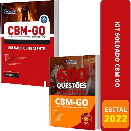 Kit Apostila Concurso CBM GO - Soldado + Caderno de Testes