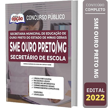 Apostila SME Ouro Preto MG - Secretário de Escola