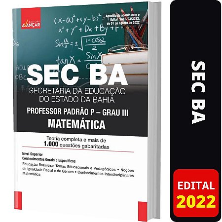 Apostila Concurso SEC BA - PROFESSOR DE MATEMÁTICA