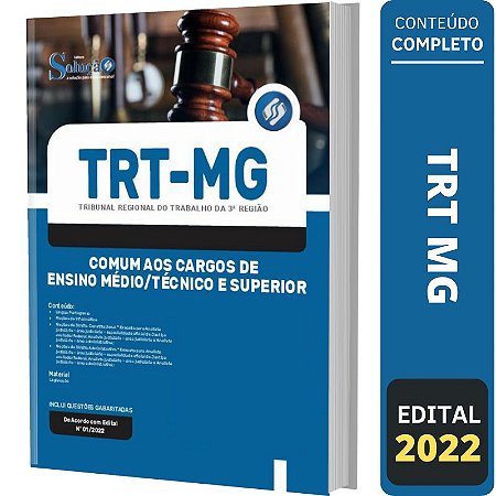 Apostila Concurso TRT MG 3 Região 2022 - Comum a Todos os Cargos