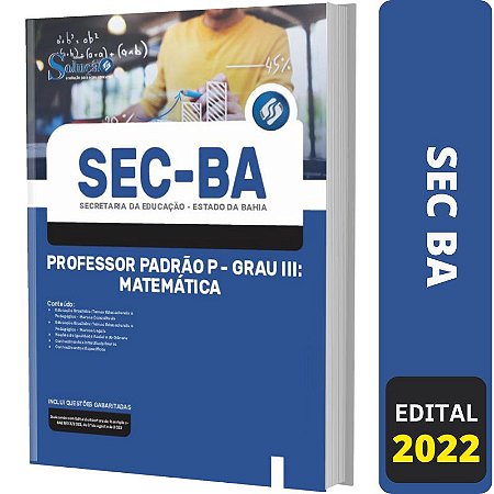Apostila SEC BA - Professor Padrão P - Grau 3 Matemática