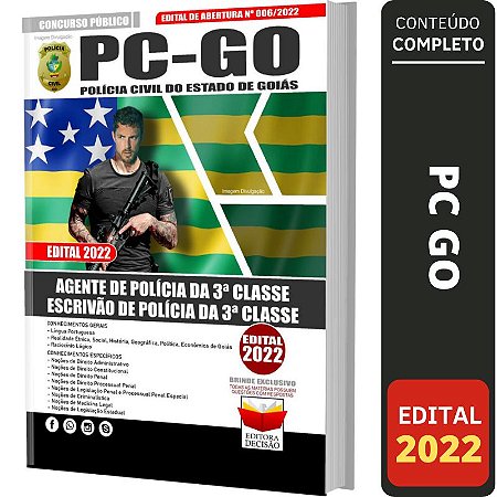Apostila Pc Go - Agente De Polícia E Escrivão De Polícia Civil De Goiás