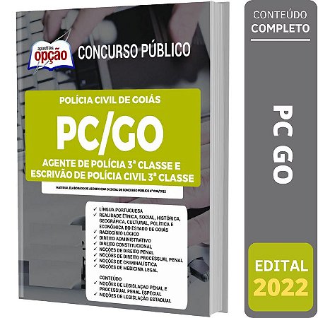Apostila Concurso PC GO - Agente de Polícia Civil 3ª Classe