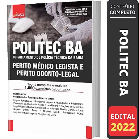 Apostila Concurso POLITEC BA -PERITO MÉDICO LEGISTA