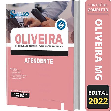 Apostila Prefeitura Oliveira MG - Atendente