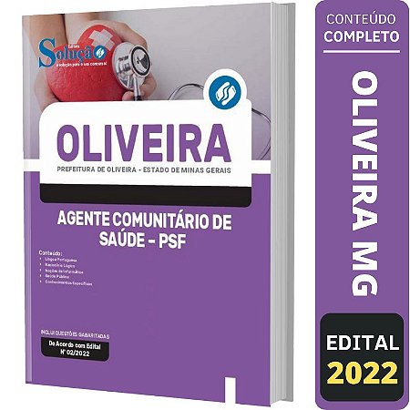 Apostila Oliveira MG - Agente Comunitário de Saúde (PSF)