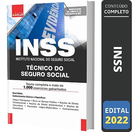 Apostila Concurso INSS - Técnico de Seguro Social - Impresso