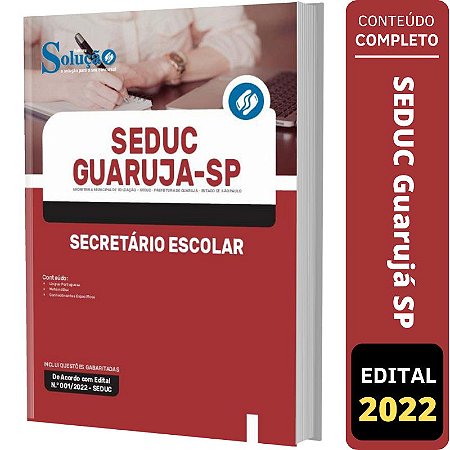 Apostila SEDUC Guarujá SP - Secretário Escolar