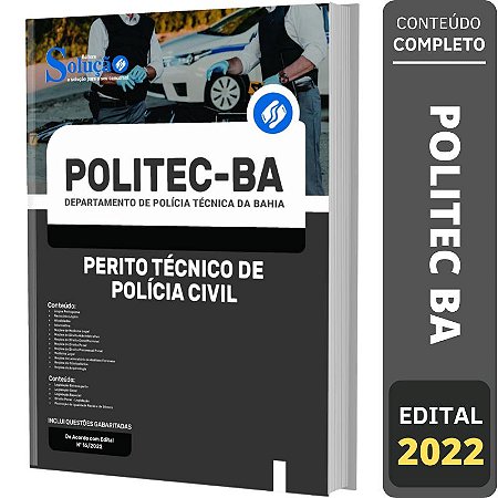 Apostila POLITEC BA - Perito Técnico de Polícia Civil