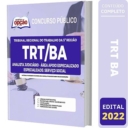 Apostila TRT BA - Analista Judiciário Serviço Social