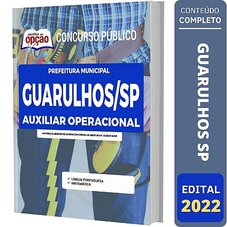Apostila Prefeitura de Guarulhos SP - Auxiliar Operacional