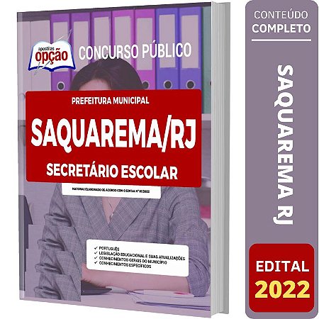 Apostila Concurso Saquarema RJ - Secretário Escolar